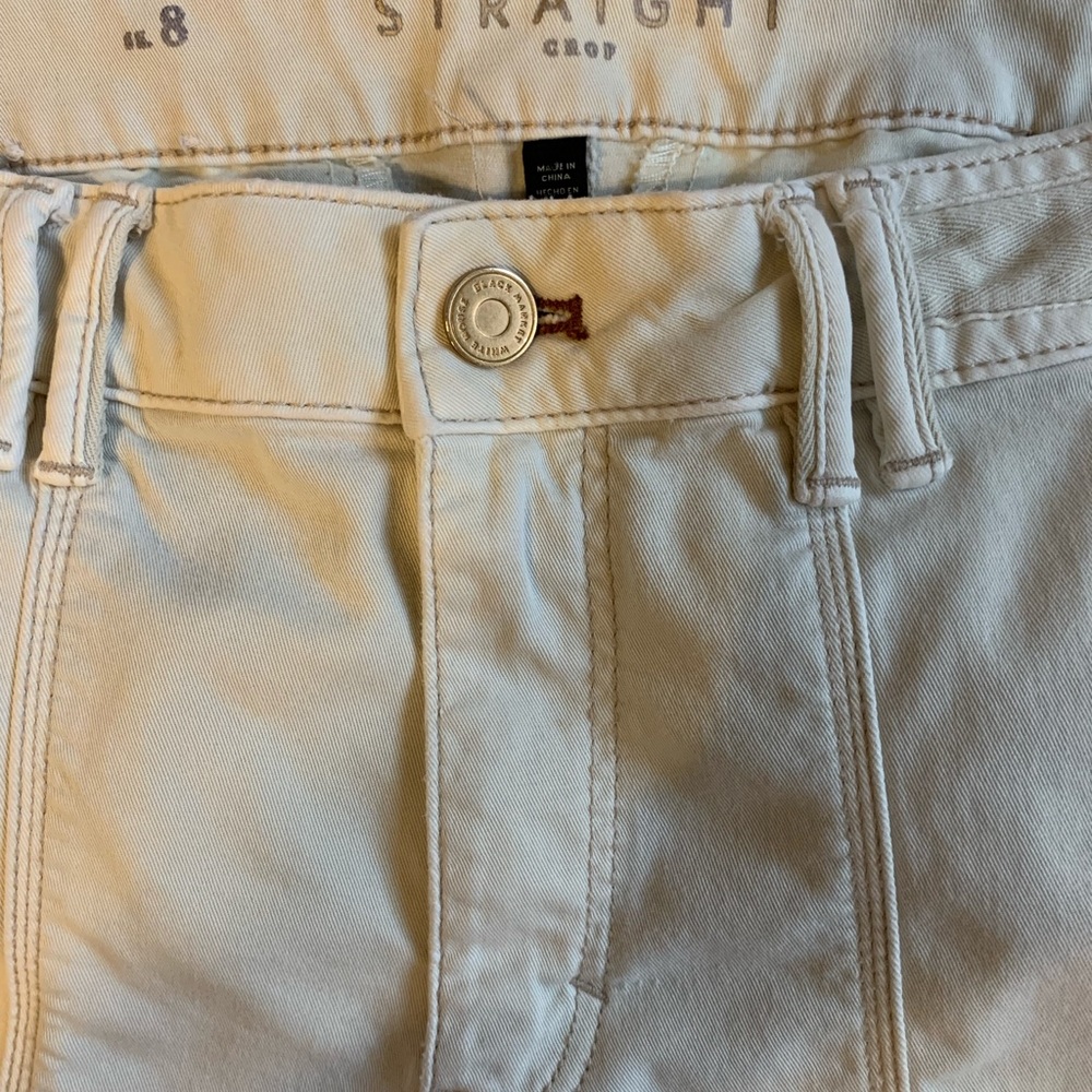 White House Black Market Womens Lightweight Cream Pants. Super Comfy Size 8 EUC - Picture 3 of 8